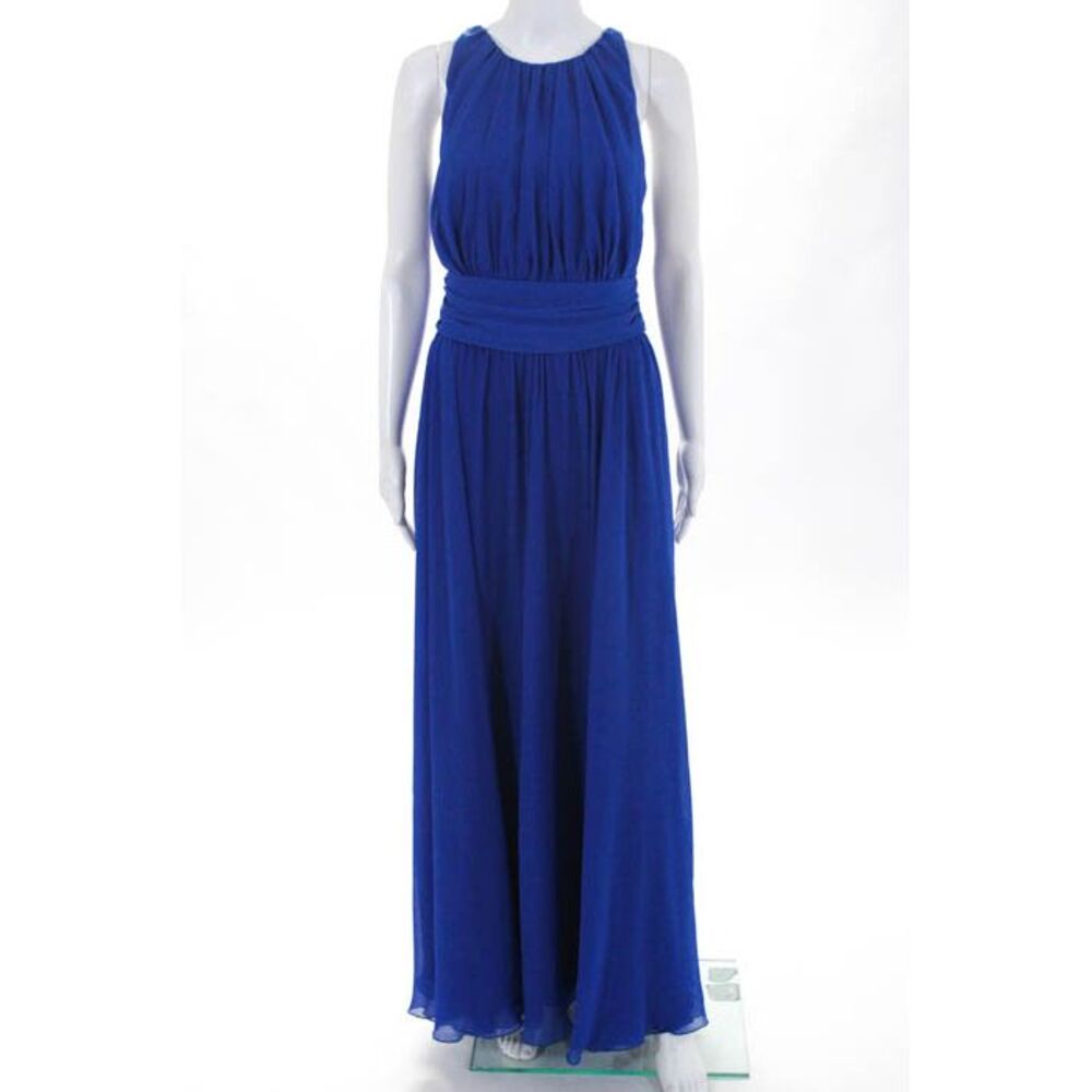 Badgley Mischka Corundum Sapphire Blue Gown $790 Size 12 10678383
